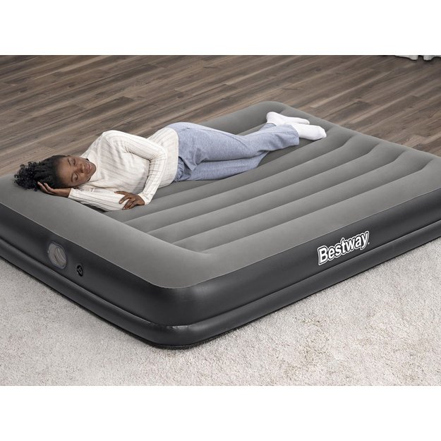 Pripučiamas dvivietis čiužinys su įmontuotu USB siurbliu 152x203cm, Bestway 671B