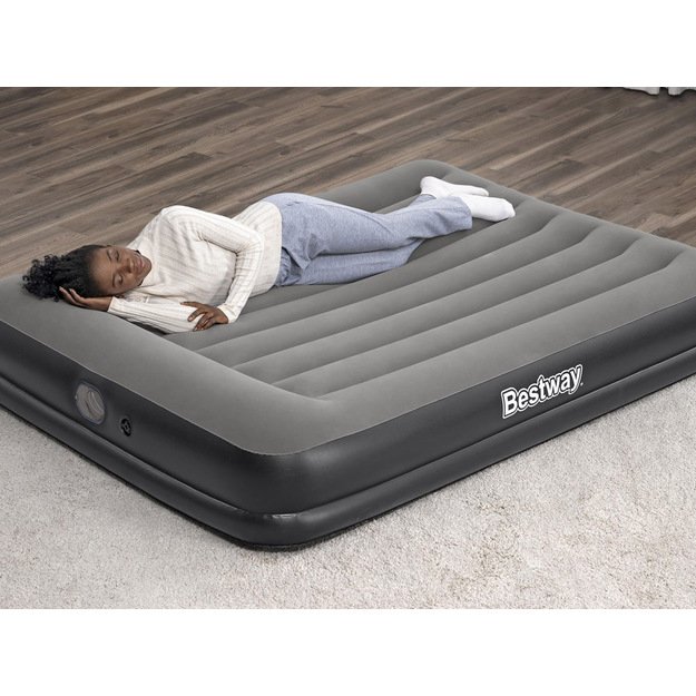 Pripučiamas dvivietis čiužinys su įmontuotu USB siurbliu 152x203cm, Bestway 671B
