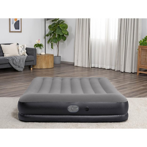 Pripučiamas dvivietis čiužinys su įmontuotu USB siurbliu 152x203cm, Bestway 671B