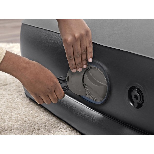 Pripučiamas dvivietis čiužinys su įmontuotu USB siurbliu 152x203cm, Bestway 671B