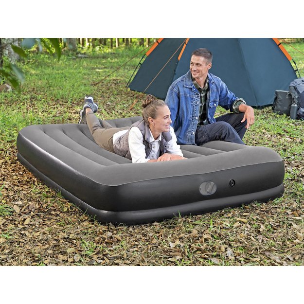 Pripučiamas dvivietis čiužinys su įmontuotu USB siurbliu 152x203cm, Bestway 671B