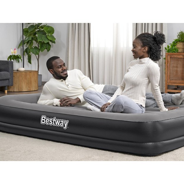 Pripučiamas dvivietis čiužinys su įmontuotu USB siurbliu 152x203cm, Bestway 671B