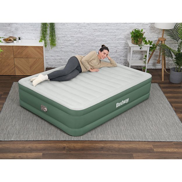 Pripučiamas dvivietis čiužinys su įmontuotu siurbliu 203x152x46cm, Bestway