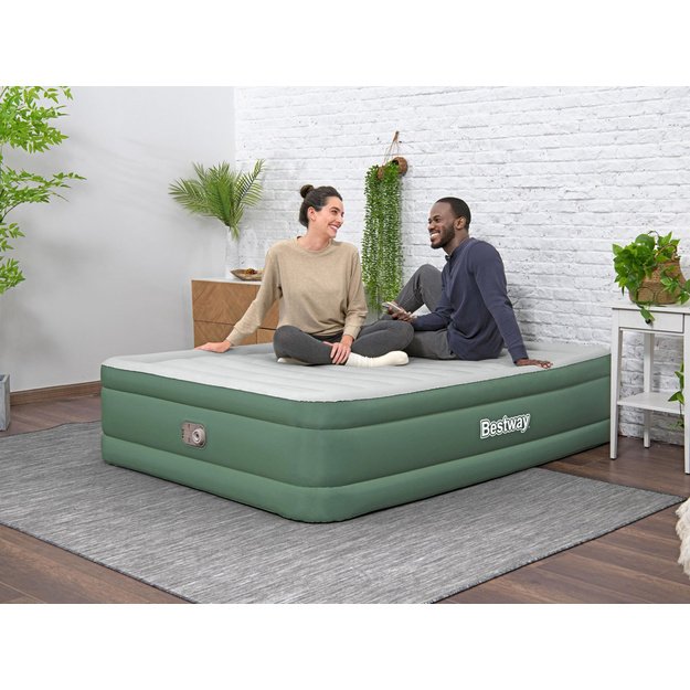 Pripučiamas dvivietis čiužinys su įmontuotu siurbliu 203x152x46cm, Bestway