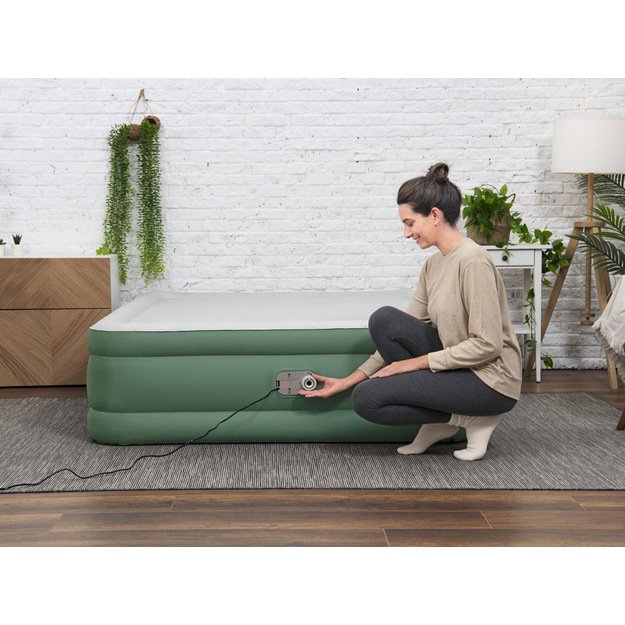 Pripučiamas dvivietis čiužinys su įmontuotu siurbliu 203x152x46cm, Bestway