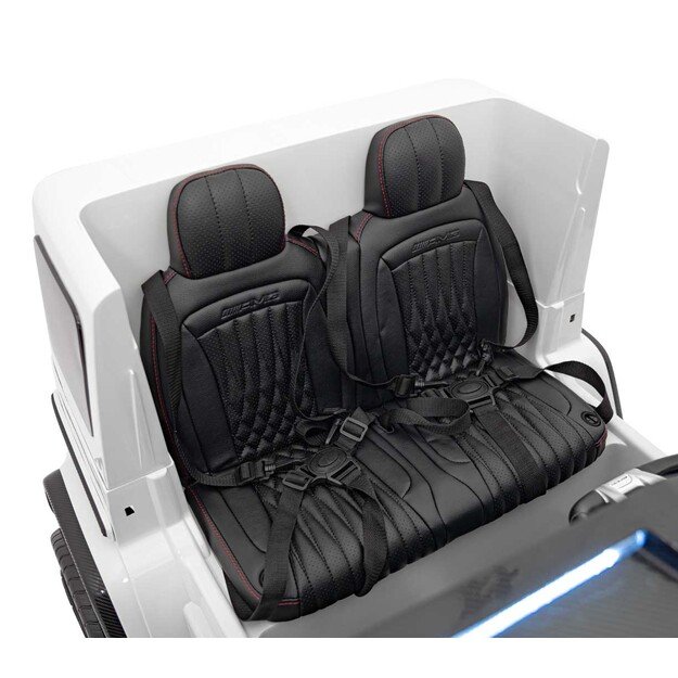 Dvivietis elektrinis džipas vaikams Mercedes Benz G63 AMG XXL STRONG, baltas