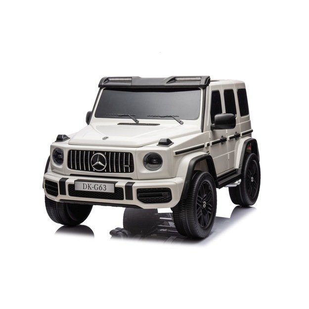 Dvivietis elektrinis džipas vaikams Mercedes Benz G63 AMG XXL STRONG, baltas