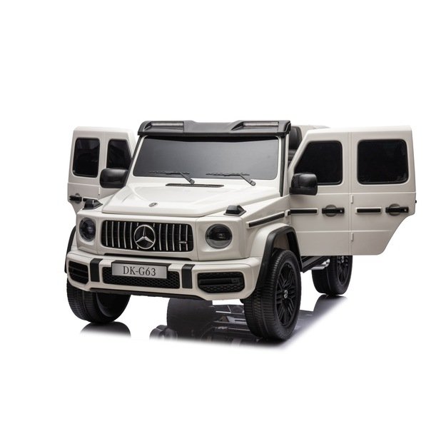 Dvivietis elektrinis džipas vaikams Mercedes Benz G63 AMG XXL STRONG, baltas