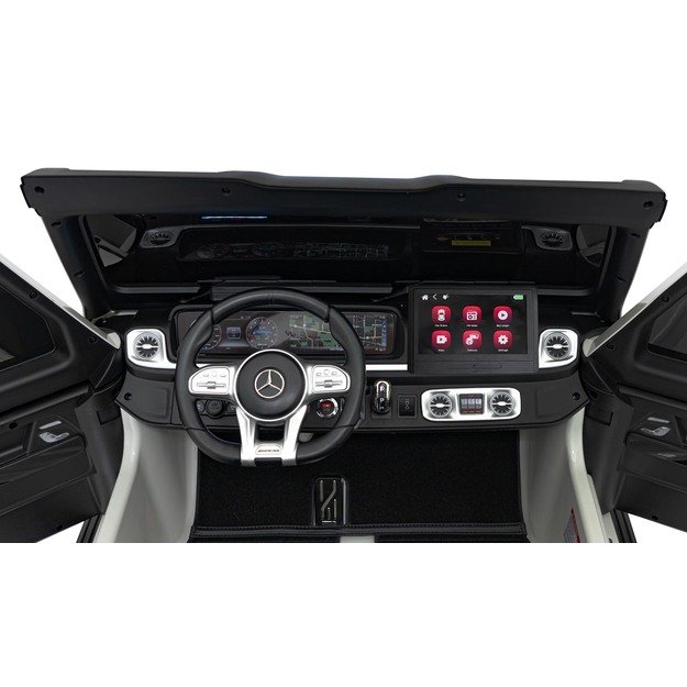 Dvivietis elektrinis džipas vaikams Mercedes Benz G63 AMG XXL STRONG, baltas