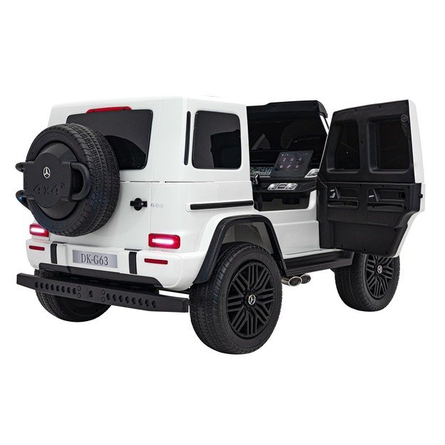 Dvivietis elektrinis džipas vaikams Mercedes Benz G63 AMG XXL STRONG, baltas