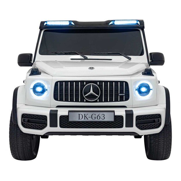 Dvivietis elektrinis džipas vaikams Mercedes Benz G63 AMG XXL STRONG, baltas