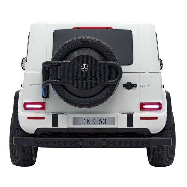Dvivietis elektrinis džipas vaikams Mercedes Benz G63 AMG XXL STRONG, baltas