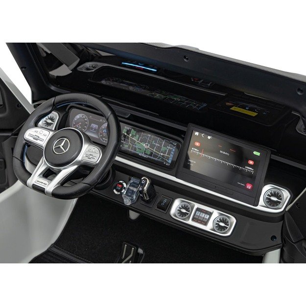 Dvivietis elektrinis džipas vaikams Mercedes Benz G63 AMG XXL STRONG, baltas