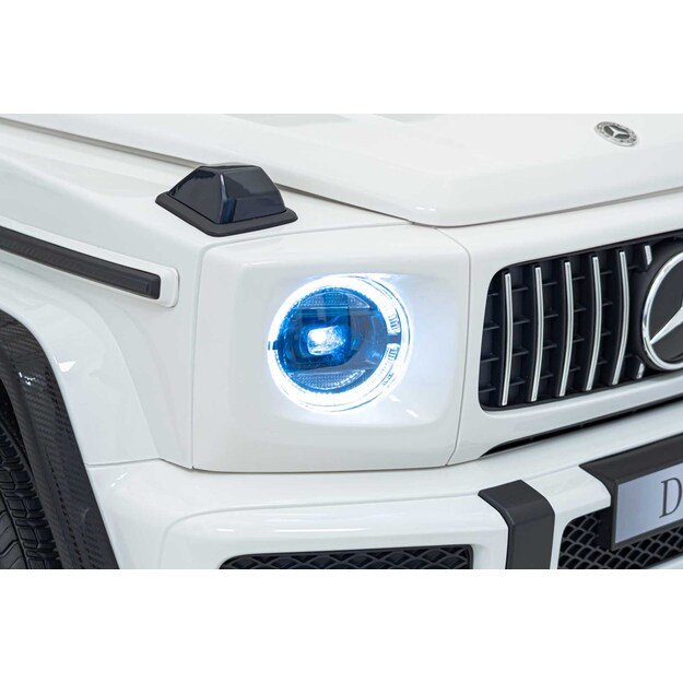 Dvivietis elektrinis džipas vaikams Mercedes Benz G63 AMG XXL STRONG, baltas