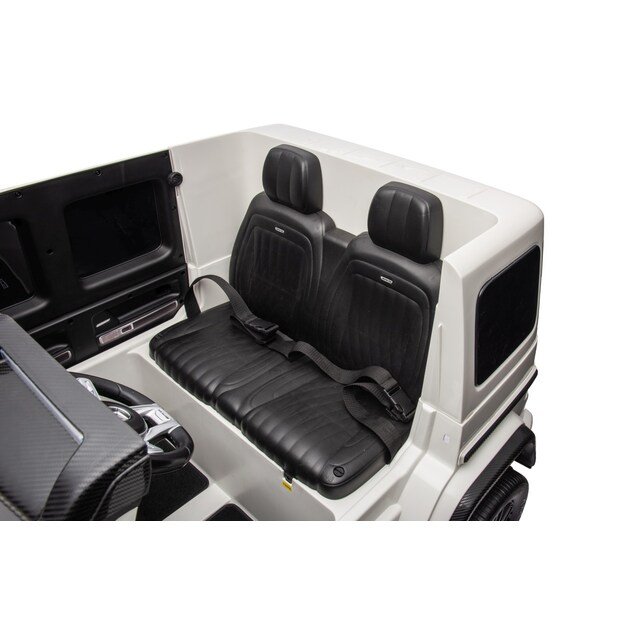 Dvivietis elektrinis džipas vaikams Mercedes Benz G63 AMG XXL STRONG, baltas