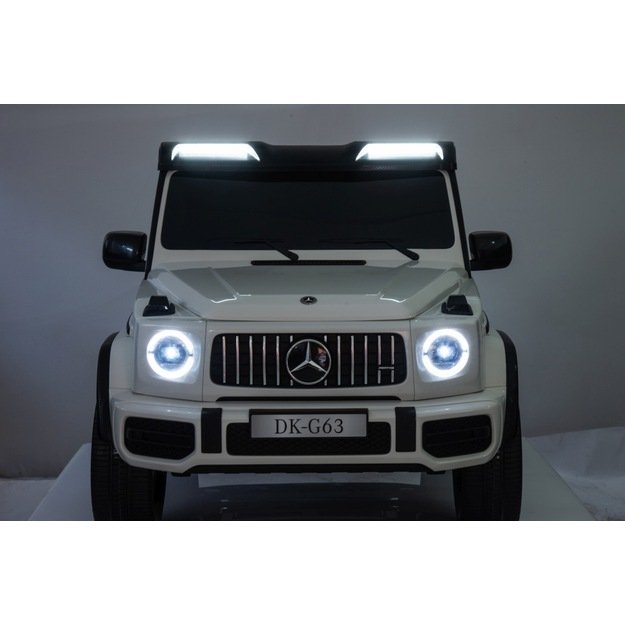 Dvivietis elektrinis džipas vaikams Mercedes Benz G63 AMG XXL STRONG, baltas