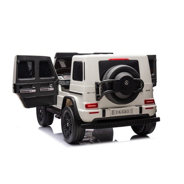 Dvivietis elektrinis džipas vaikams Mercedes Benz G63 AMG XXL STRONG, baltas