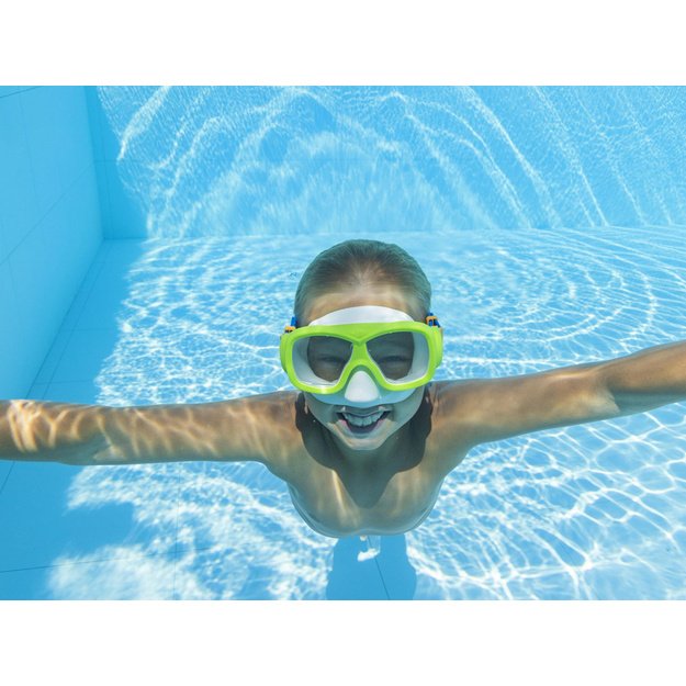 Plaukimo ir nardymo kaukė „AQUANAUT“ vaikams, žalia, Bestway 