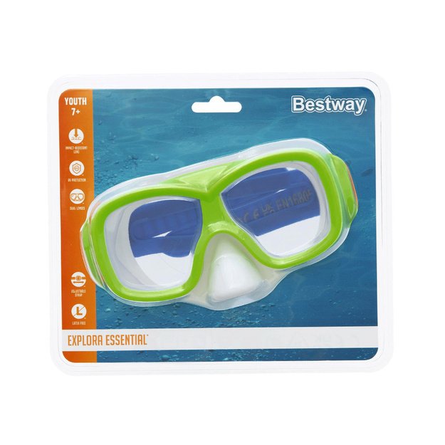 Plaukimo ir nardymo kaukė „AQUANAUT“ vaikams, žalia, Bestway 