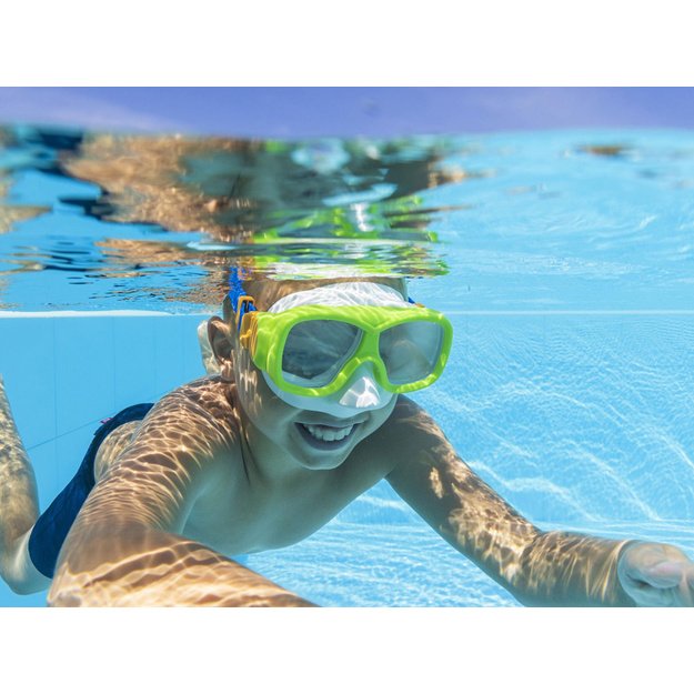 Plaukimo ir nardymo kaukė „AQUANAUT“ vaikams, žalia, Bestway 
