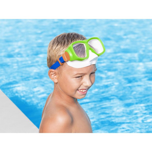 Plaukimo ir nardymo kaukė „AQUANAUT“ vaikams, žalia, Bestway 