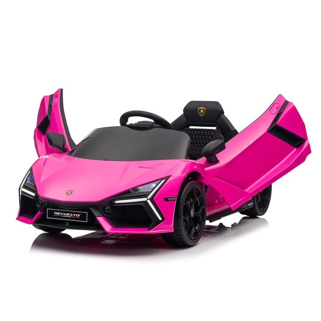 Vienvietis elektromobilis vaikams Lamborghini Revuelto, rožinis