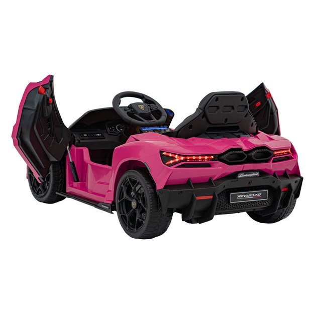 Vienvietis elektromobilis vaikams Lamborghini Revuelto, rožinis