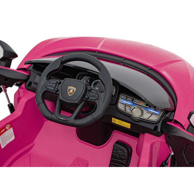 Vienvietis elektromobilis vaikams Lamborghini Revuelto, rožinis