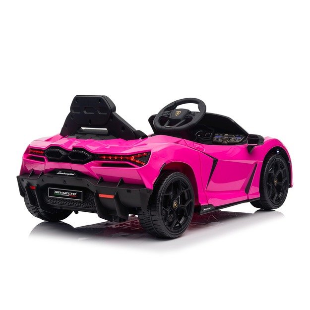 Vienvietis elektromobilis vaikams Lamborghini Revuelto, rožinis