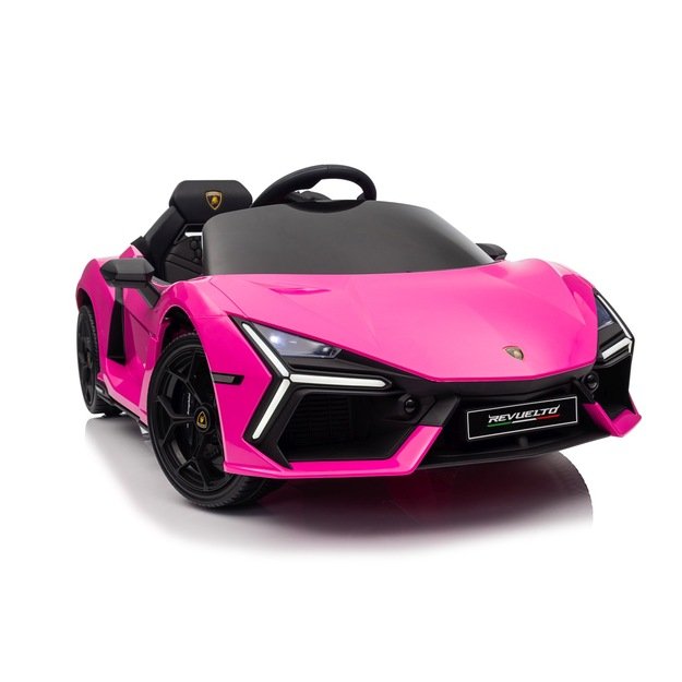 Vienvietis elektromobilis vaikams Lamborghini Revuelto, rožinis