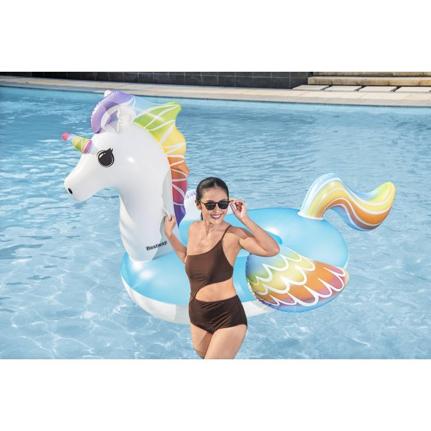 Pripučiamas plaukimo čiužinys vienaragis 224x164cm, Bestway 41113