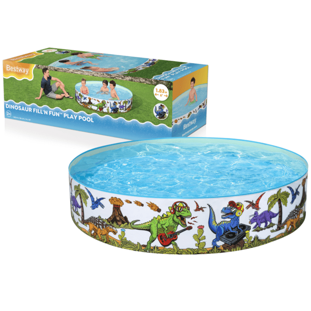Sodo baseinas vaikams su dinozaurų motyvais 183x38cm, Bestway 55022