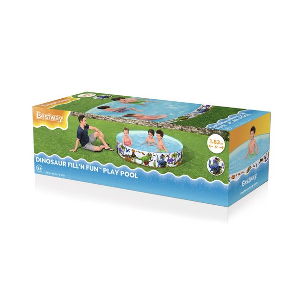 Sodo baseinas vaikams su dinozaurų motyvais 183x38cm, Bestway 55022