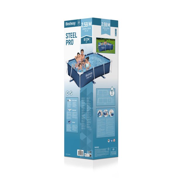 Karkasinis sodo baseinas 259x170x61cm, Bestway 56403