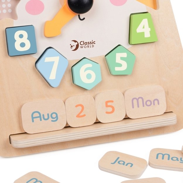 Montessori edukacinis meškiuko laikrodis 3in1 CLASSIC WORLD 8