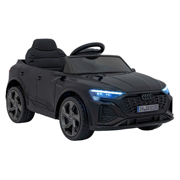 Vienvietis elektromobilis Audi SQ8, juodas