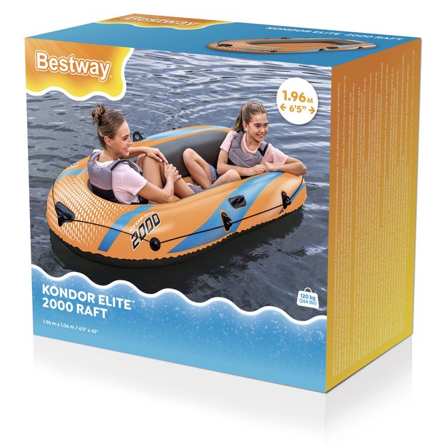 Pripučiama vienvietė valtis 193x106x31cm, Bestway 61139 10