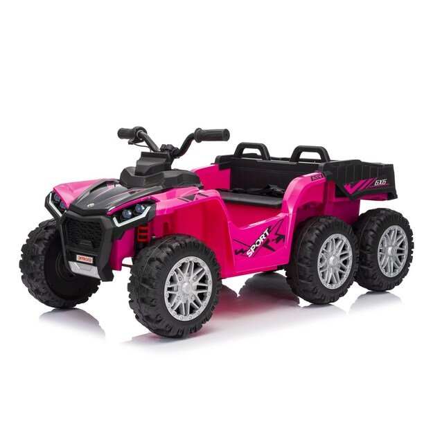 Keturratis su priekaba Sport TX ATV, rožinis