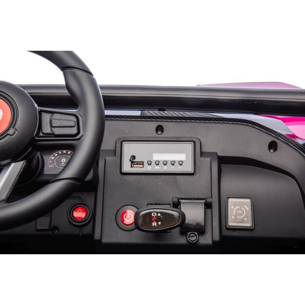 RACING Road 2000 – dvivietis elektromobilis vaikams, rožinis