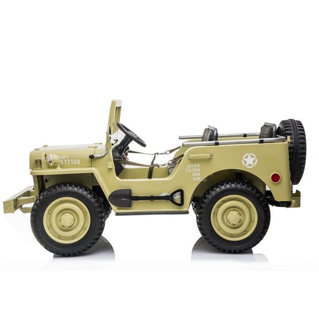 Dvivietis elektromobilis vaikams JEEP Willy 4x4 JH101, pilkas