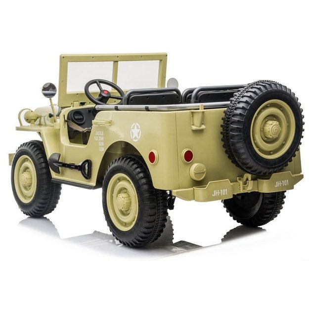Dvivietis elektromobilis vaikams JEEP Willy 4x4 JH101, pilkas
