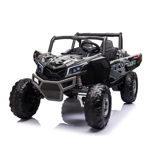 Galingas dvivietis vaikiškas elektrinis bagis UTV-MX Camo lakuotas su MP4