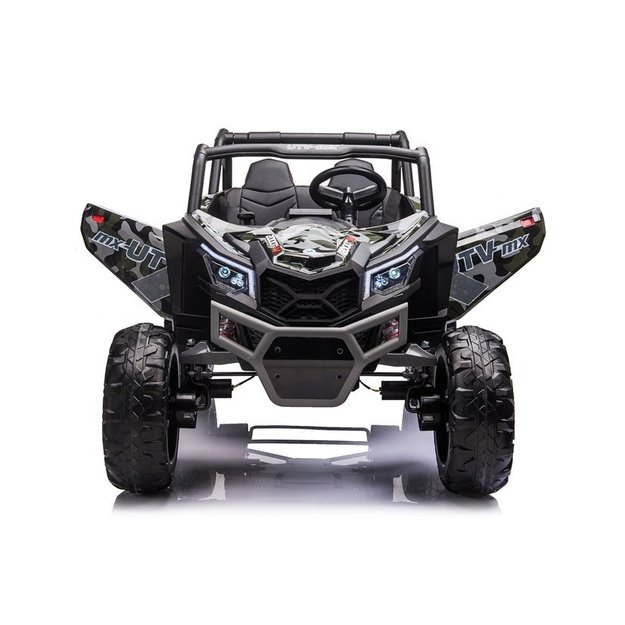 Galingas dvivietis vaikiškas elektrinis bagis UTV-MX Camo lakuotas su MP4