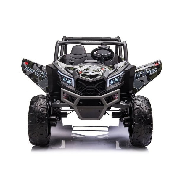 Galingas dvivietis vaikiškas elektrinis bagis UTV-MX Camo lakuotas su MP4