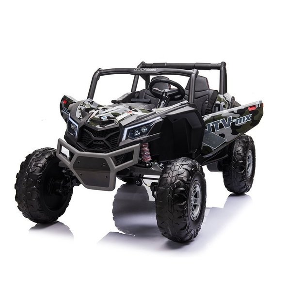 Galingas dvivietis vaikiškas elektrinis bagis UTV-MX Camo lakuotas su MP4