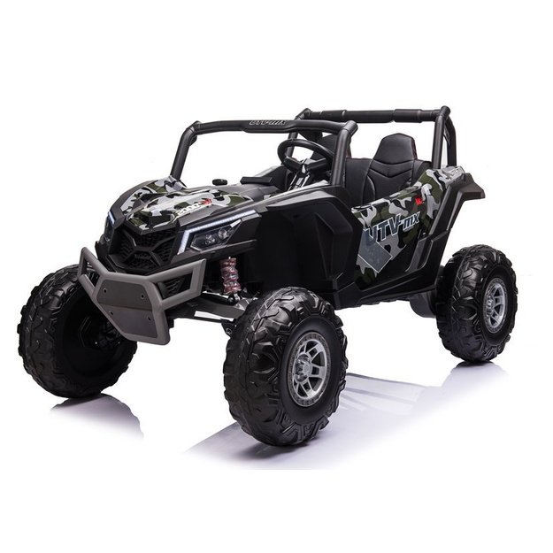 Galingas dvivietis vaikiškas elektrinis bagis UTV-MX Camo lakuotas su MP4