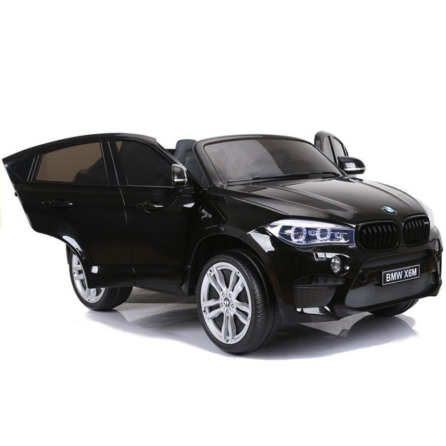 Dvivietis elektromobilis vaikams BMW X6M, juodas 10