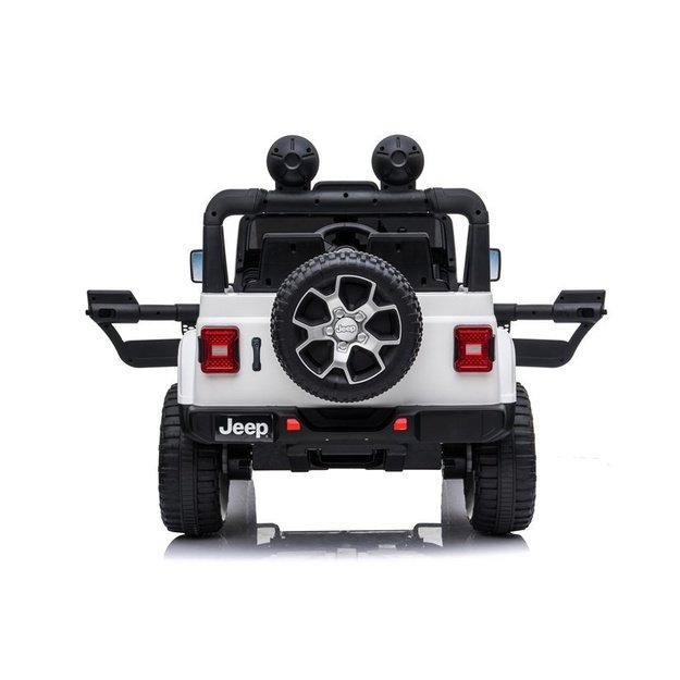 Vienvietis elektromobilis vaikams Jeep Rubicon 4x4, baltas