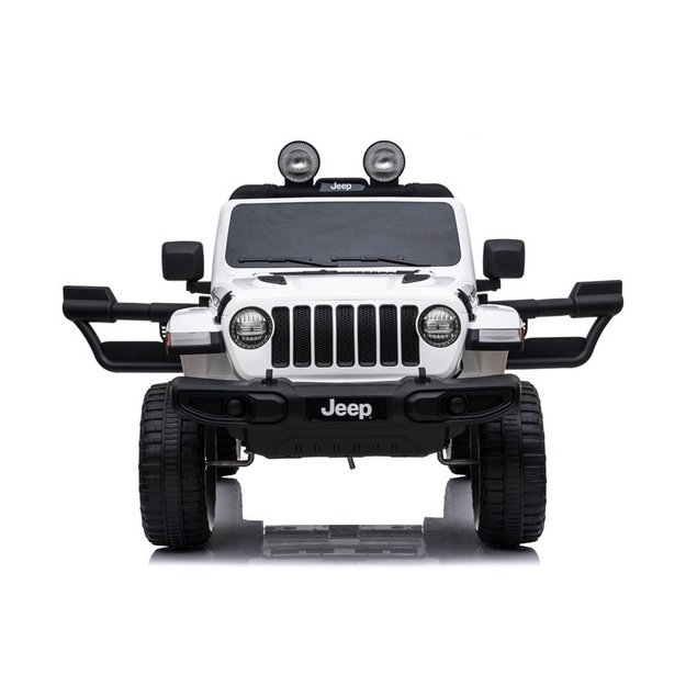 Vienvietis elektromobilis vaikams Jeep Rubicon 4x4, baltas