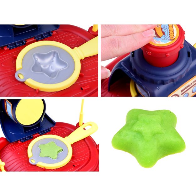 Žvejybos laivas su priedais ir plastikine mase